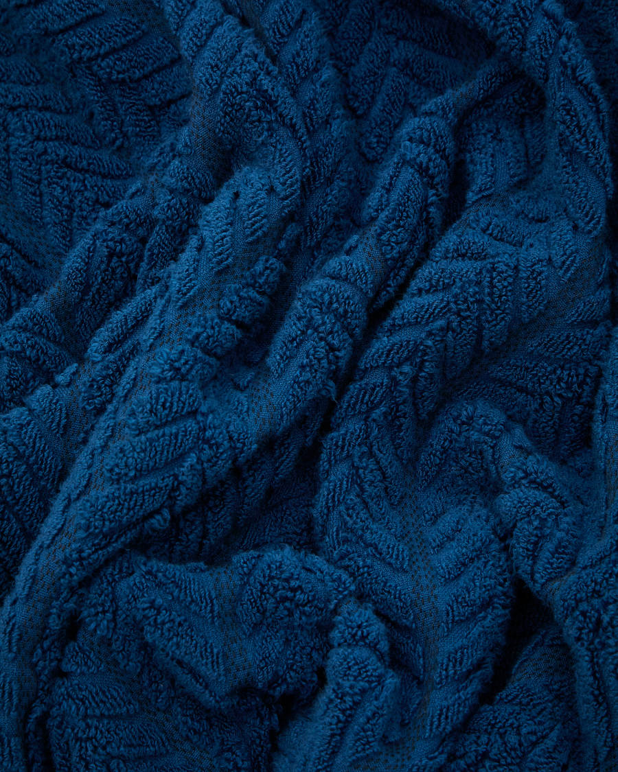 Badetuch Rune 100% Baumwolle Jacquard Blau 70 x 140 cm