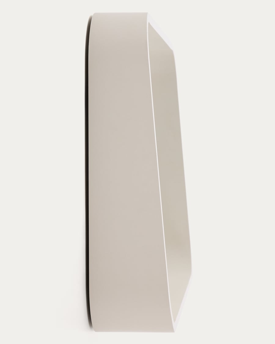 Mirall Salaya de fusta contraxapada de freixe amb acabat lacat beix 90 x 60 cm.