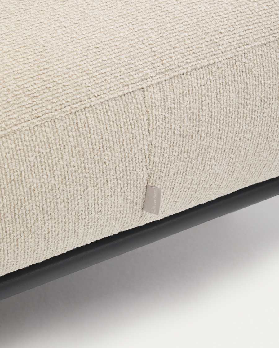 Υποπόδιο Aurum chenille εκρού και ματ γκρι μεταλλική βάση 85 x 85 εκ. FSC Mix Credit