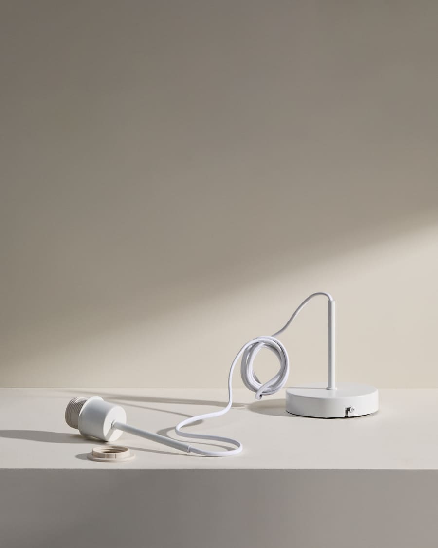 Deckenlampenfassung für Lampe Fulvia aus Metall weiß 150 cm