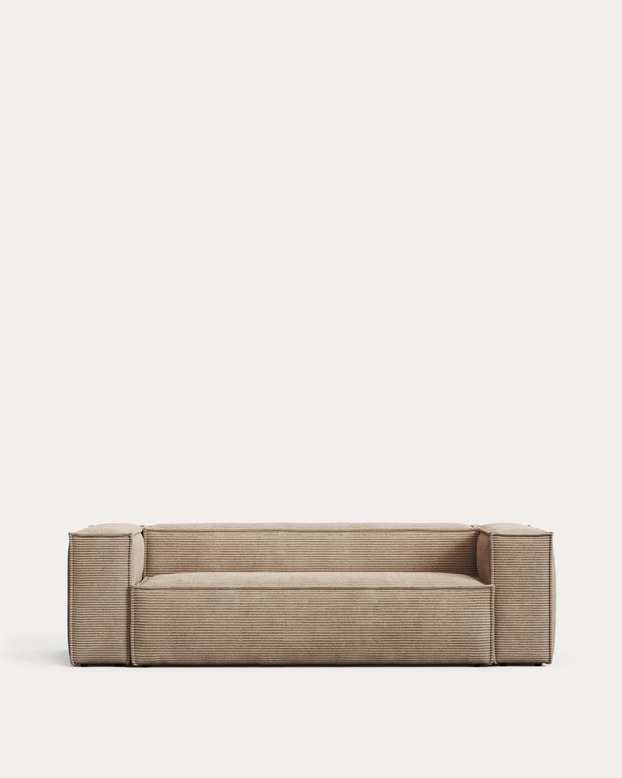 Blok 3-seater sofa thick taupe corduroy 240 cm