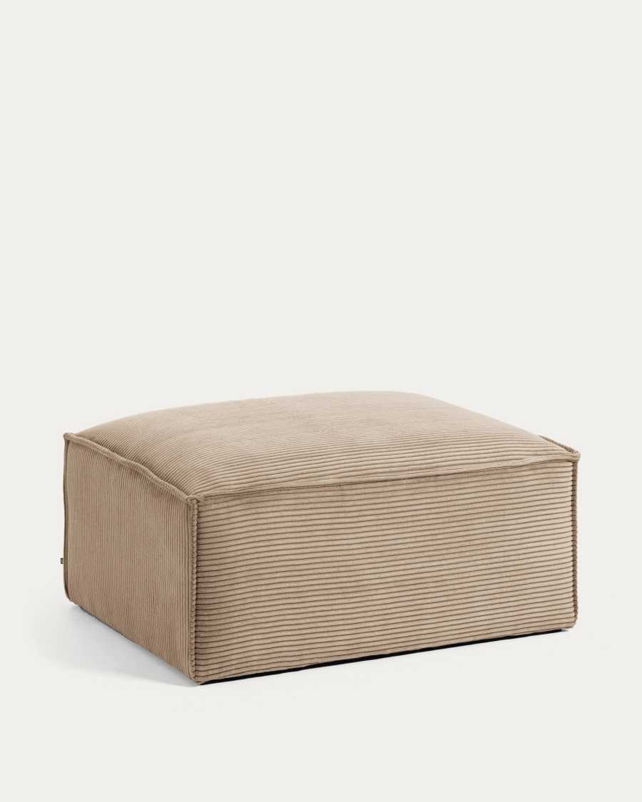 Blok footrest thick taupe corduroy 90 x 70 cm
