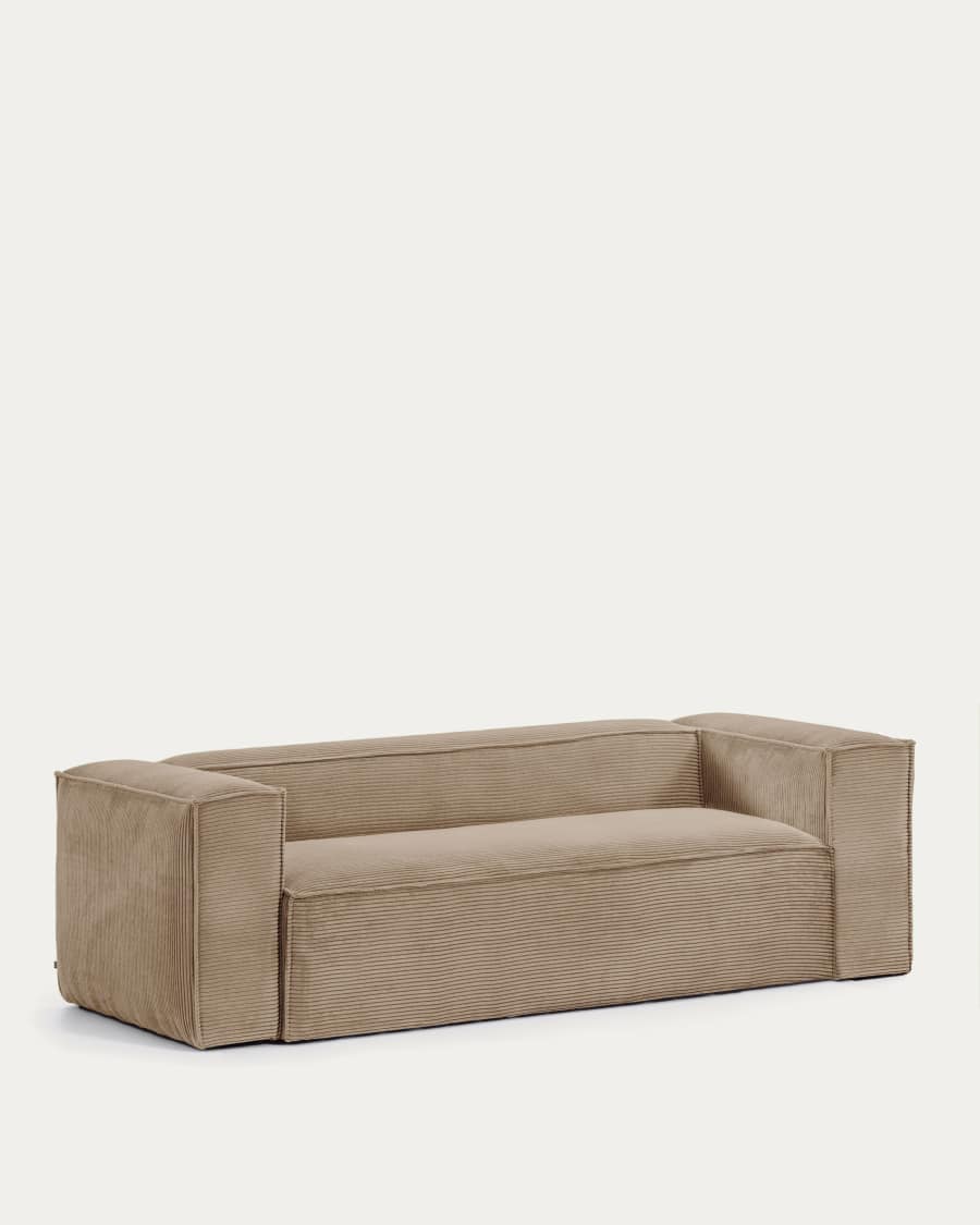 Blok 3-seater sofa thick taupe corduroy 240 cm