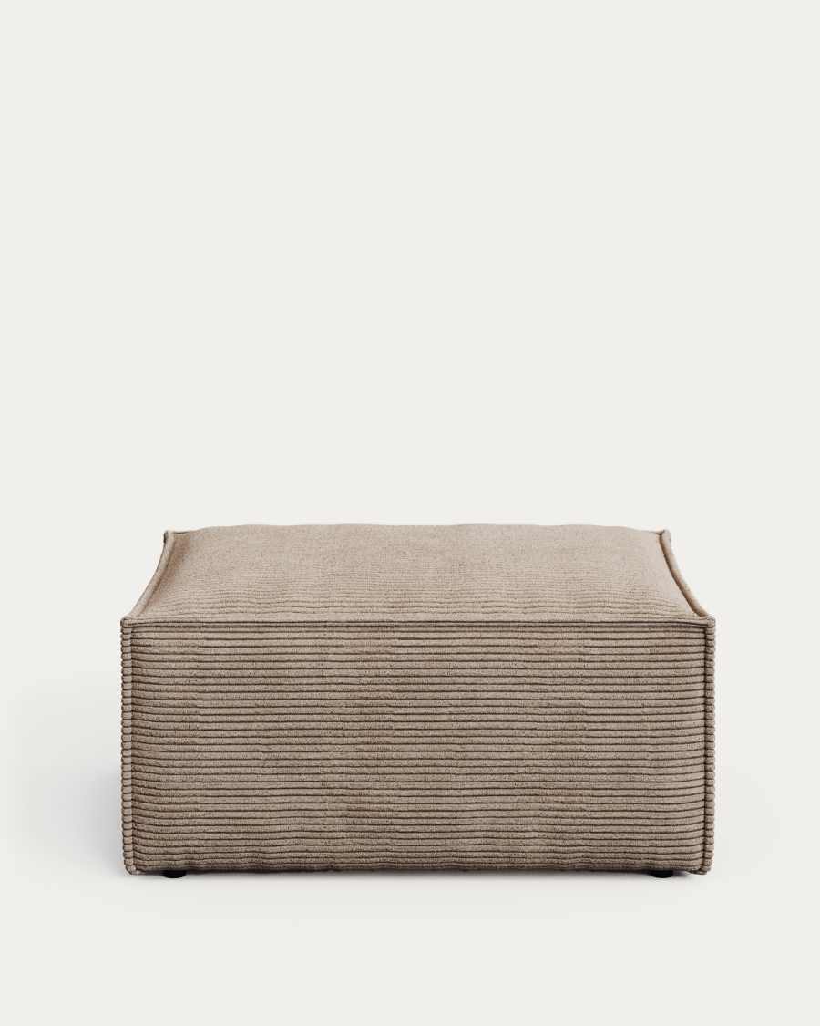 Blok footrest thick taupe corduroy 90 x 70 cm