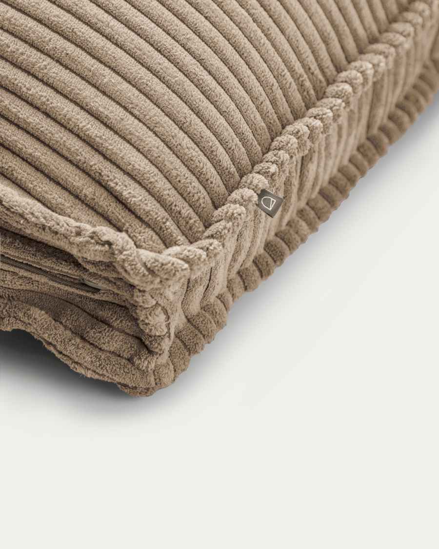 Blok cushion thick taupe corduroy 60 x 60 cm