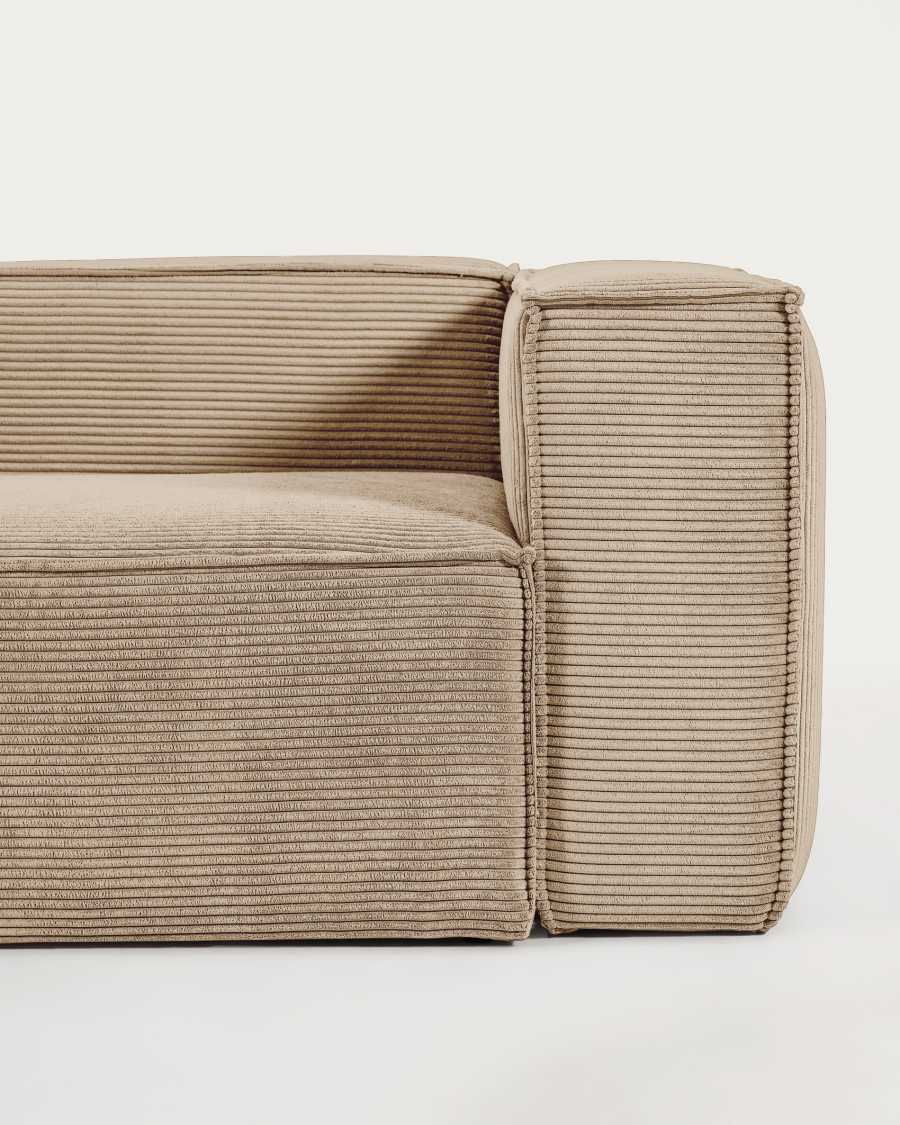 Blok 3-seater sofa thick taupe corduroy 240 cm