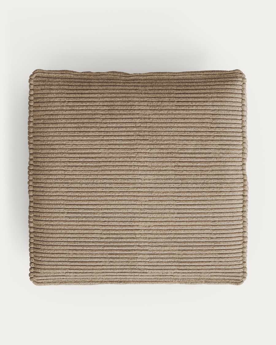Blok cushion thick taupe corduroy 60 x 60 cm