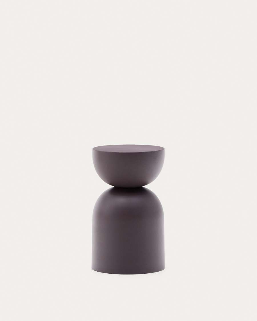 Side table Rachell made of metal with a purple painted finish Ø30 cm
