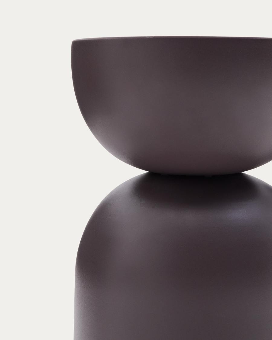 Side table Rachell made of metal with a purple painted finish Ø30 cm