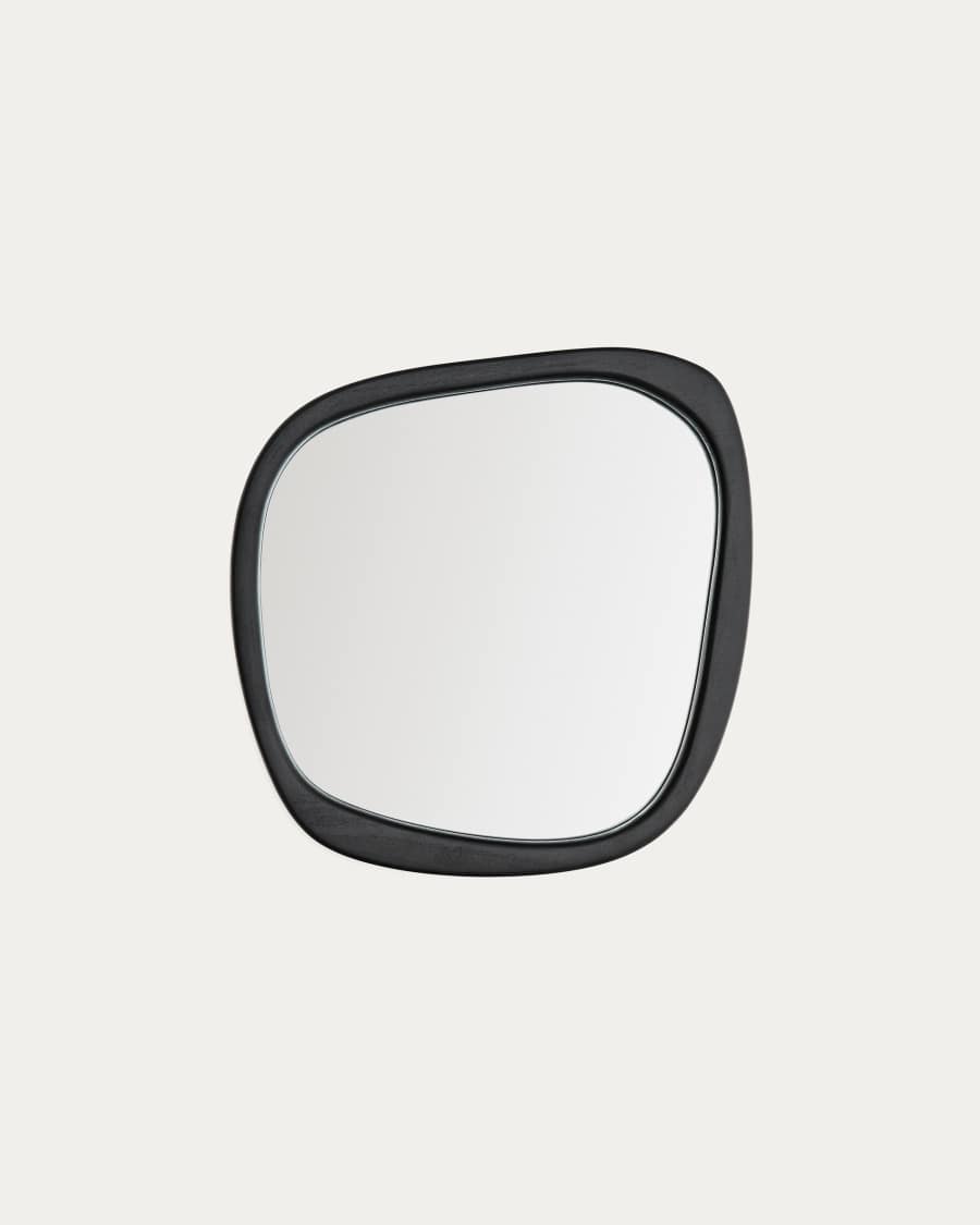 Alura black teak wood mirror 45,5 x 47 cm FSC 100%