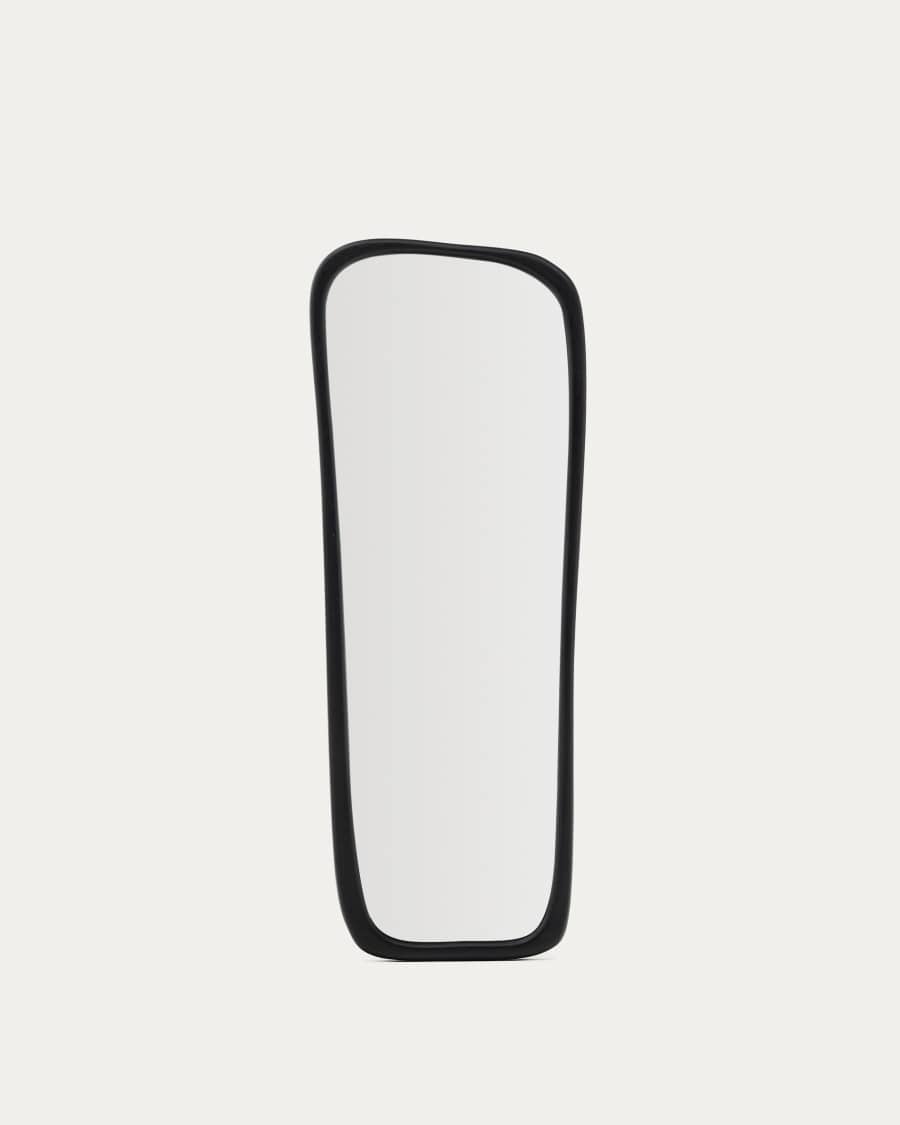 Alura black teak wood mirror 158 x 61cm FSC 100%