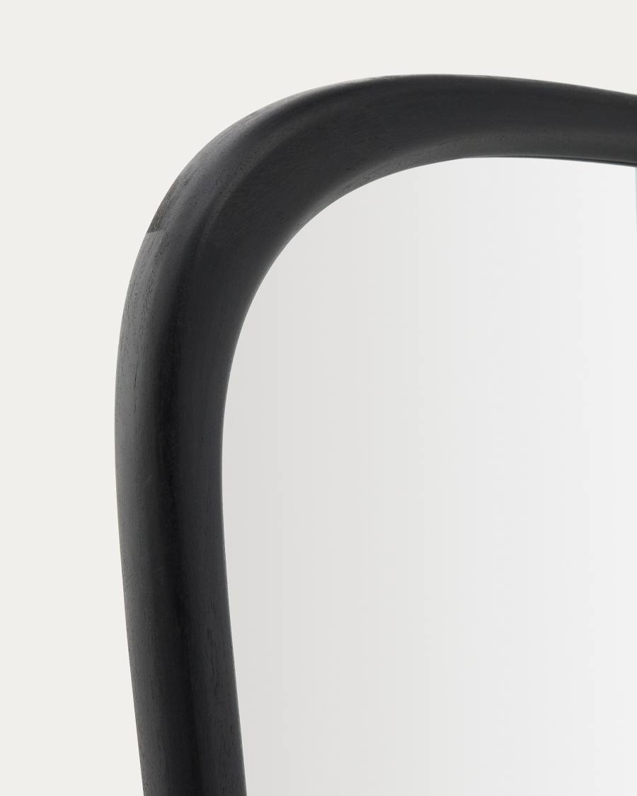 Alura black teak wood mirror 158 x 61cm FSC 100%