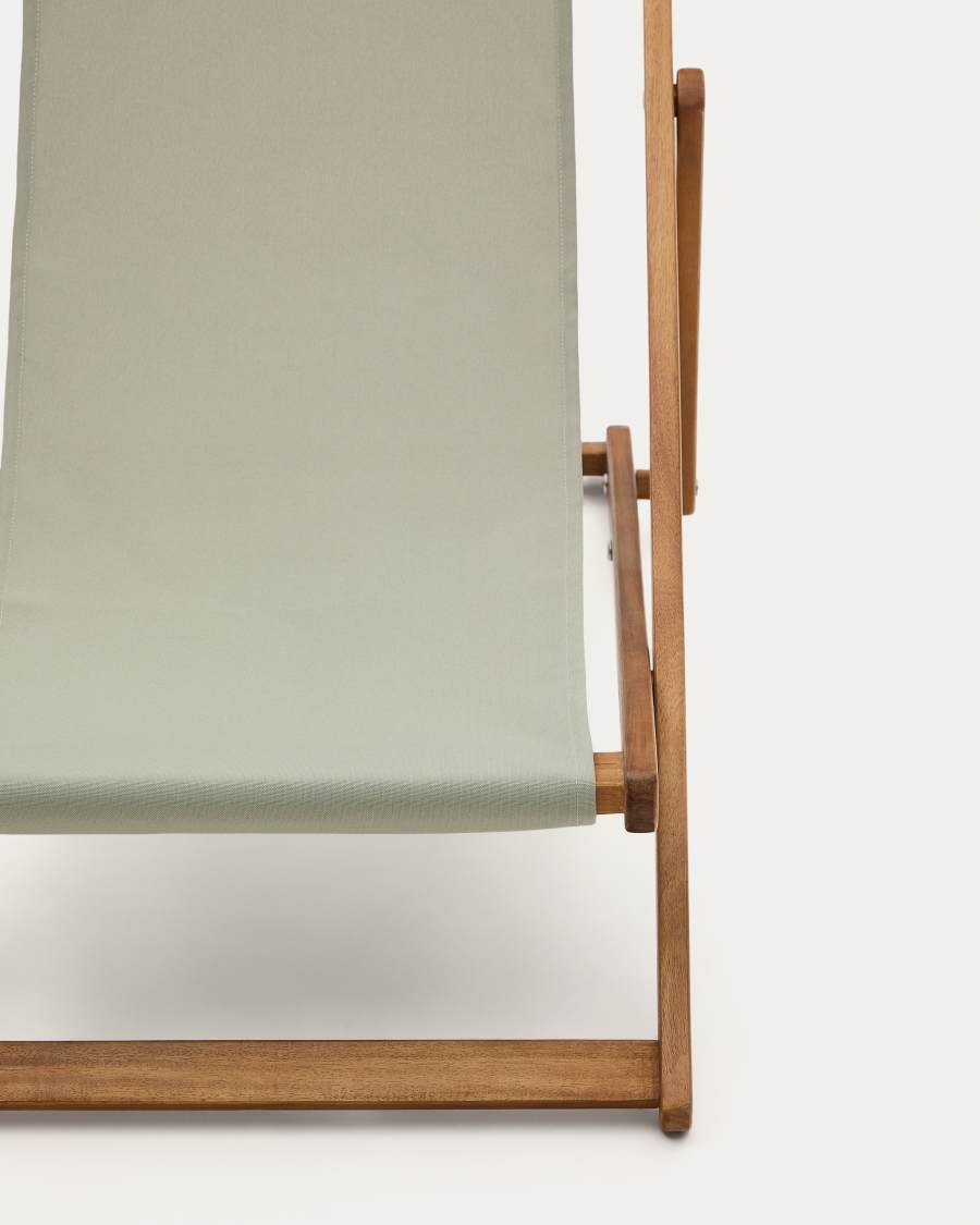 Adredna groene opklapbare kinderstrandstoel voor buiten van massief acaciahout FSC 100%