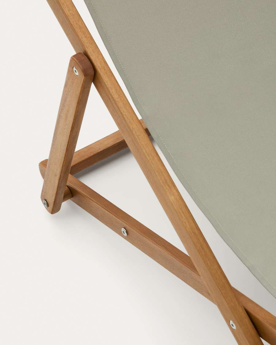 Adredna groene opklapbare kinderstrandstoel voor buiten van massief acaciahout FSC 100%