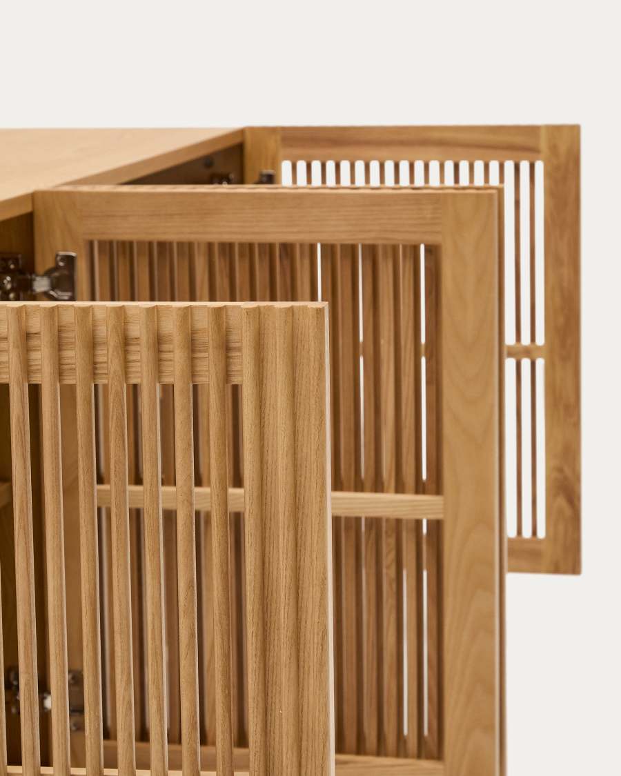 Beyla solid oak sideboard with oak veneer 180 x 71,5 cm FSC 100%.