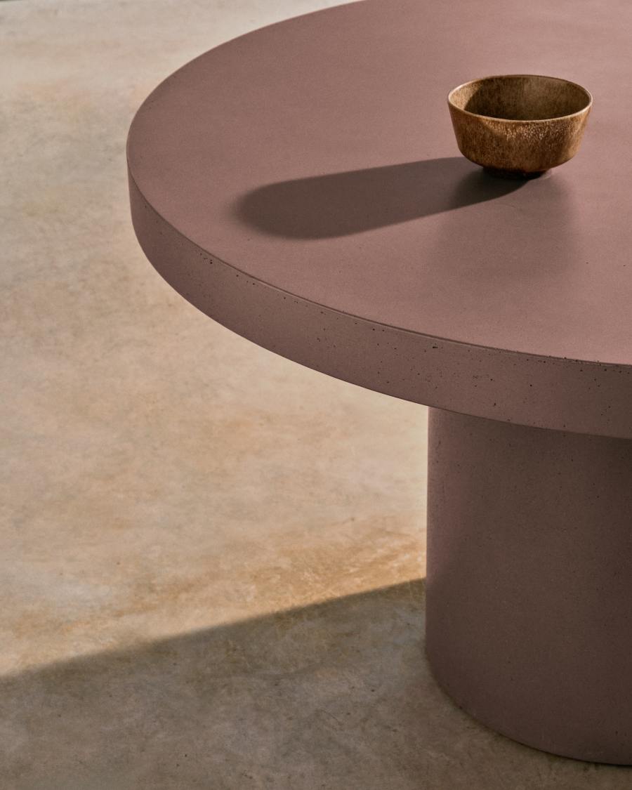 Tavolo rotondo Aiguablava in cemento terracotta Ø 120 cm