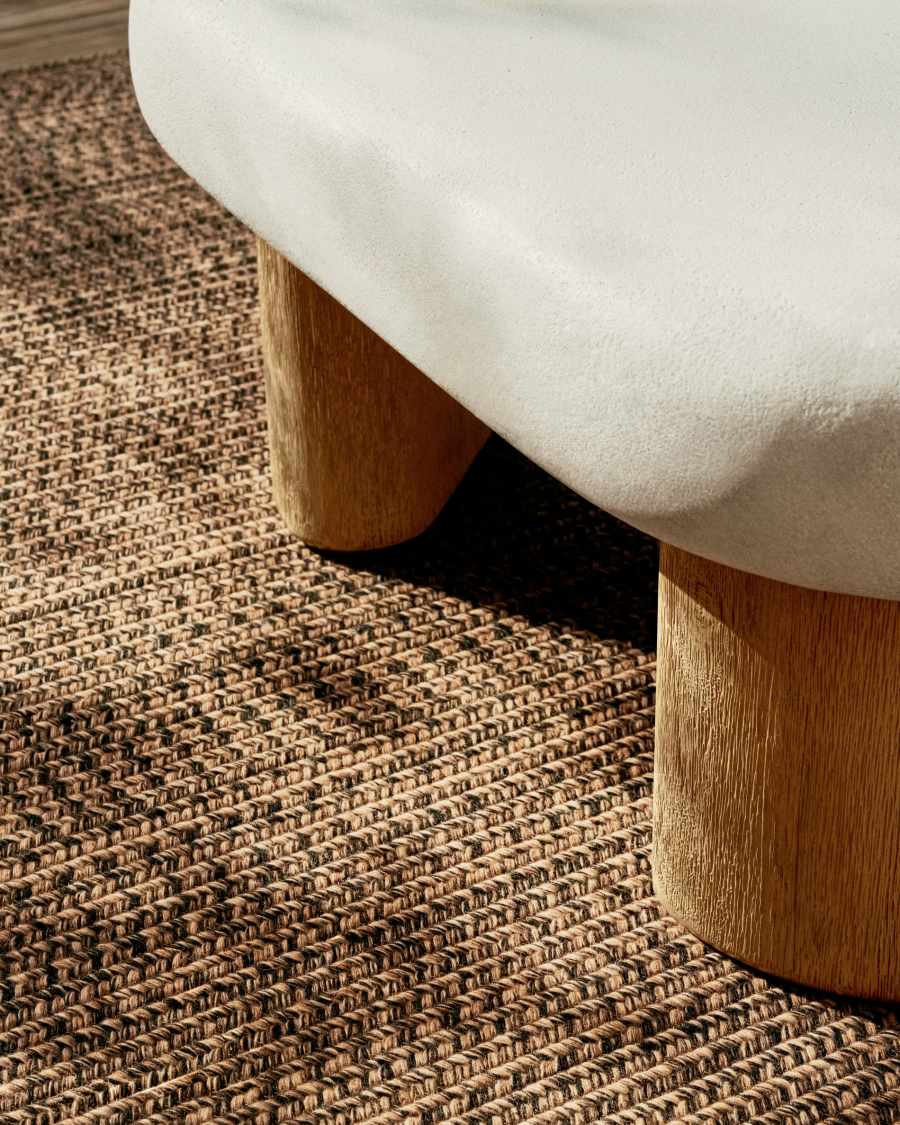 Couchtisch Labra aus Zement und Akazienholz 140 x 70 cm