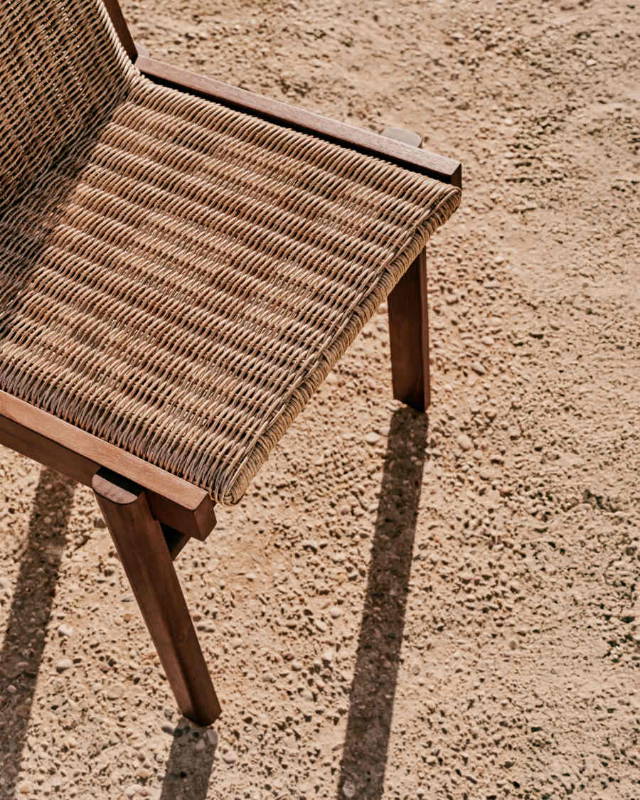 Itani chair in FSC 100% solid acacia wood and synthetic rattan