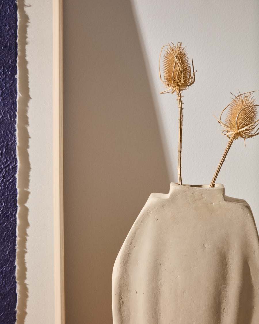 Vaso in cartapesta grigio Lahara 32 cm