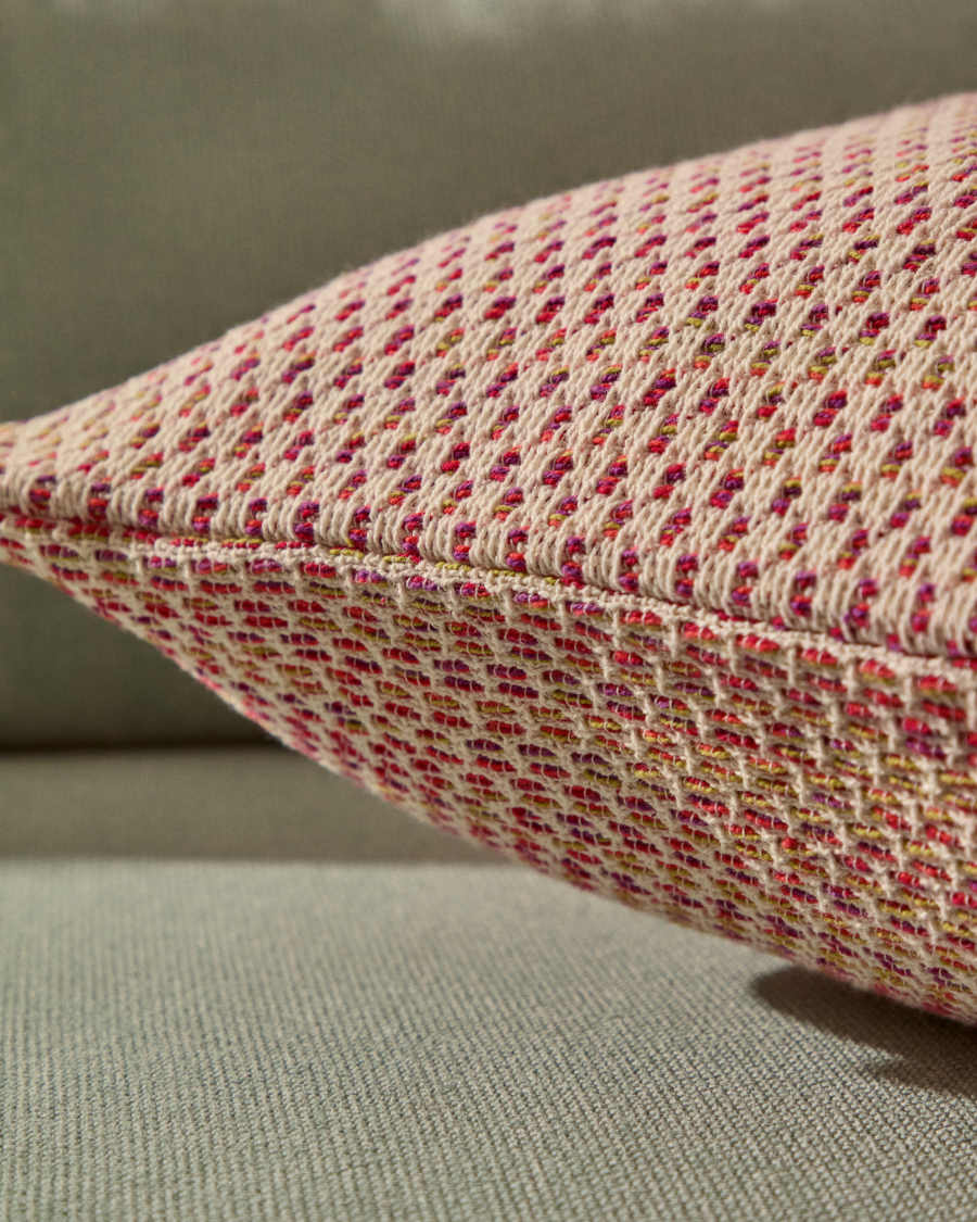 Milianne multicoloured jacquard cotton cushion cover, 50 x 50 cm