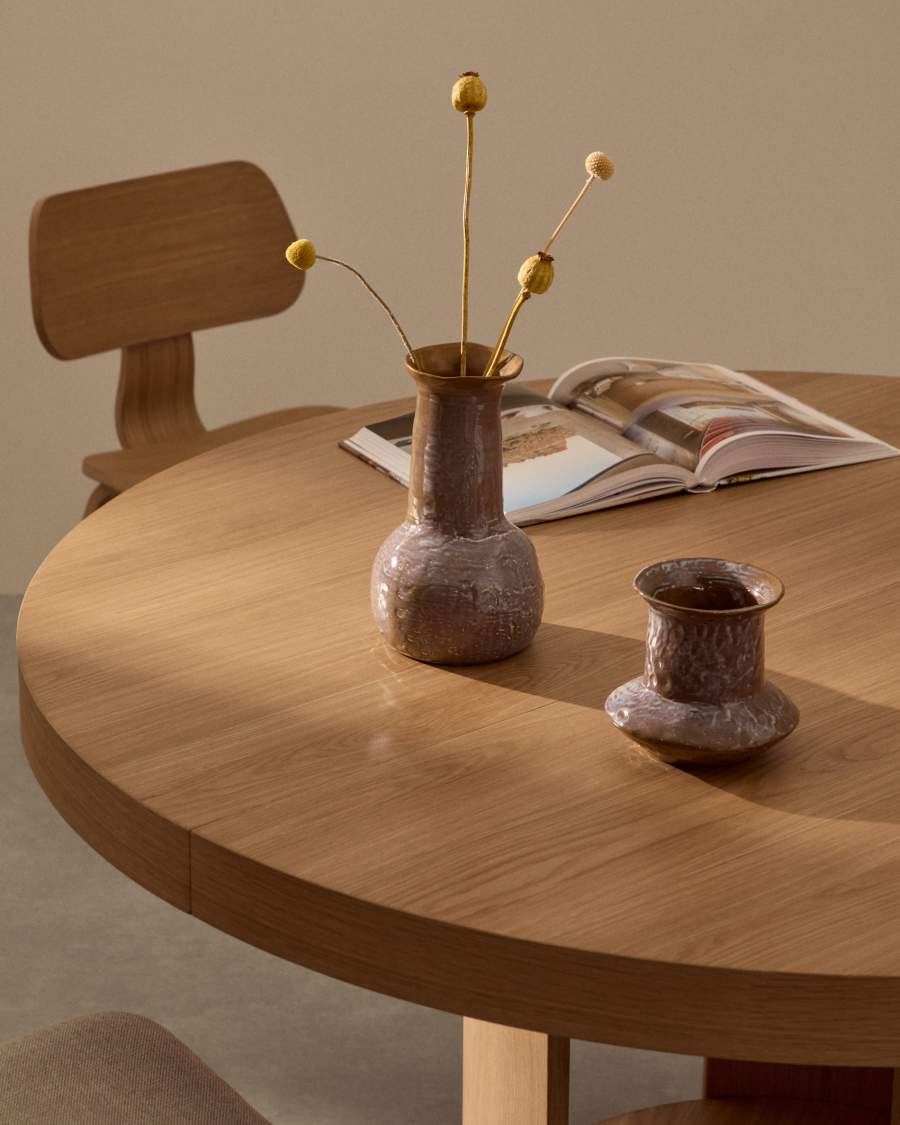 Olaris brown ceramic vase 16 cm