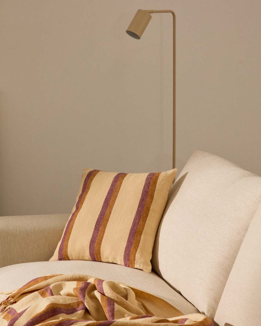 Kissenbezug Arven aus 100 % Leinen mit bunten Streifen 45 x 45 cm