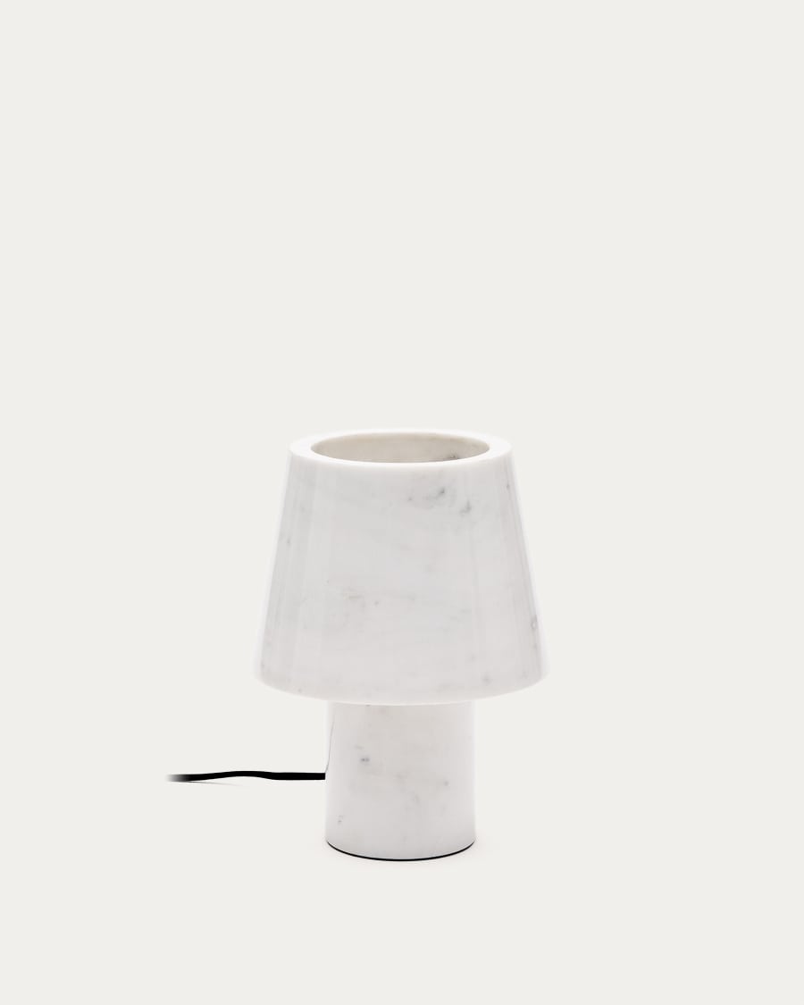 Alaro white marble table lamp Australia Adaptor