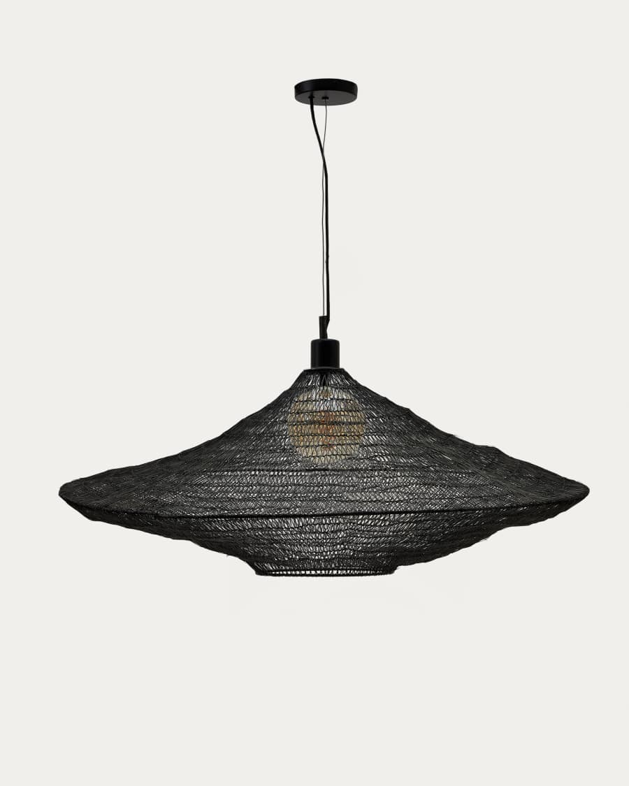 Metal Makai ceiling lamp with black finish Ø 87 cm Australia adaptor