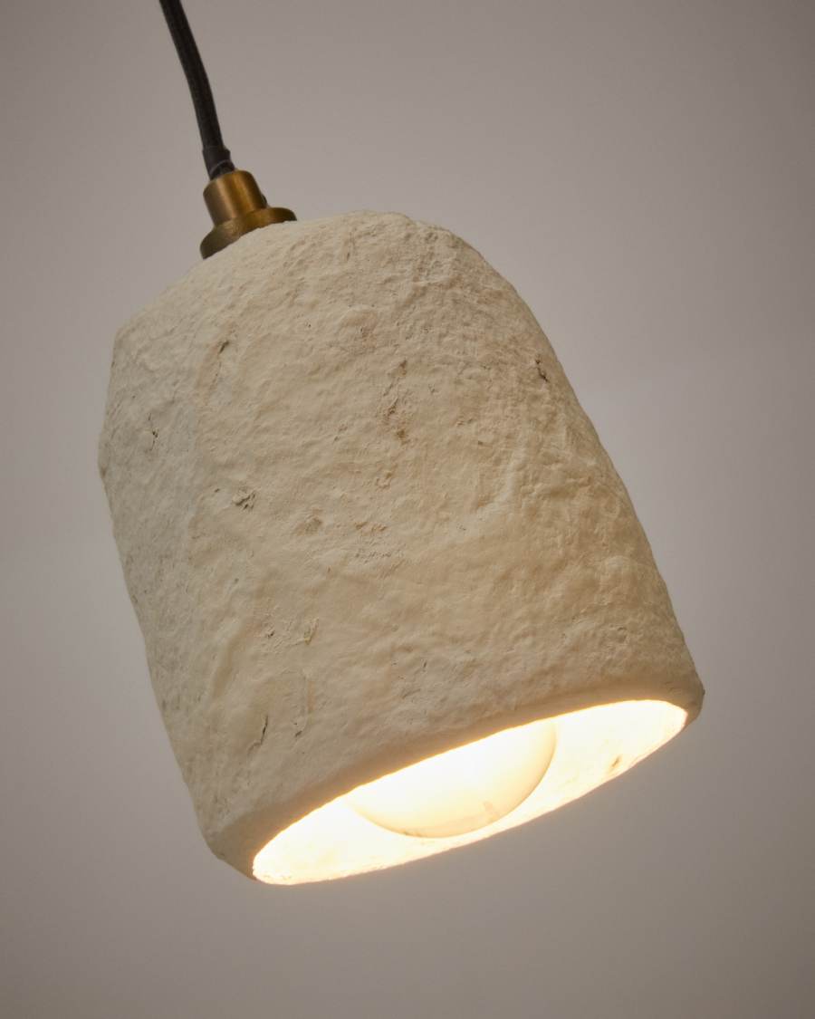 Ullaro white papier-mâché ceiling lamp Ø 11,5 cm Australia adaptor