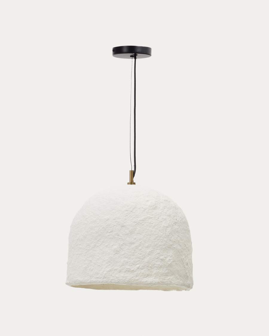 Sineu white papier-mâché ceiling lamp Ø 34,5 cm Australia adaptor