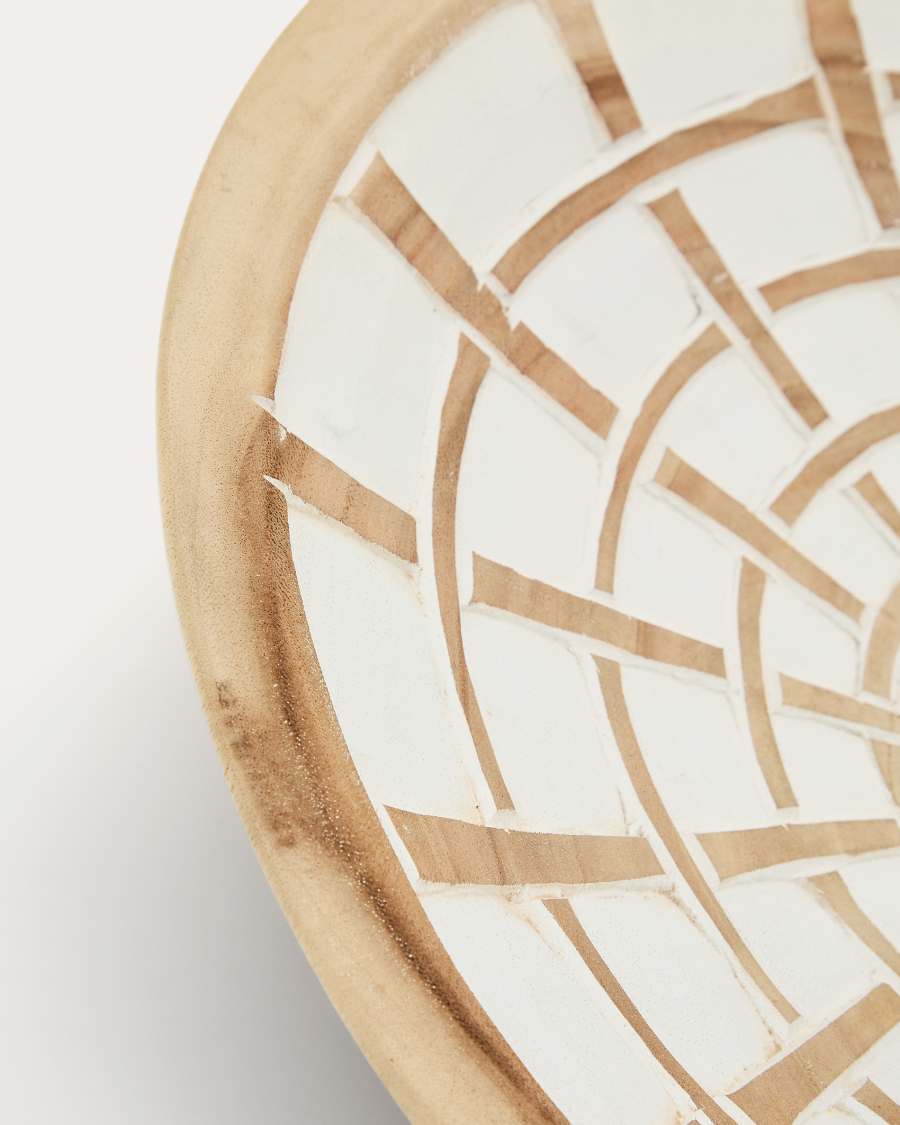 Mely Wanddeko aus massivem Munggur Holz Ø 45 cm