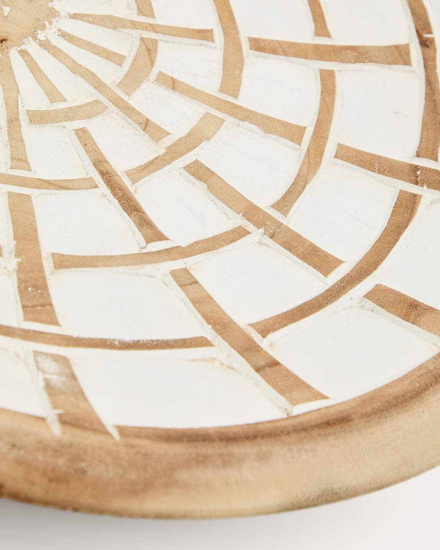 Mely Wanddeko aus massivem Munggur Holz Ø 45 cm