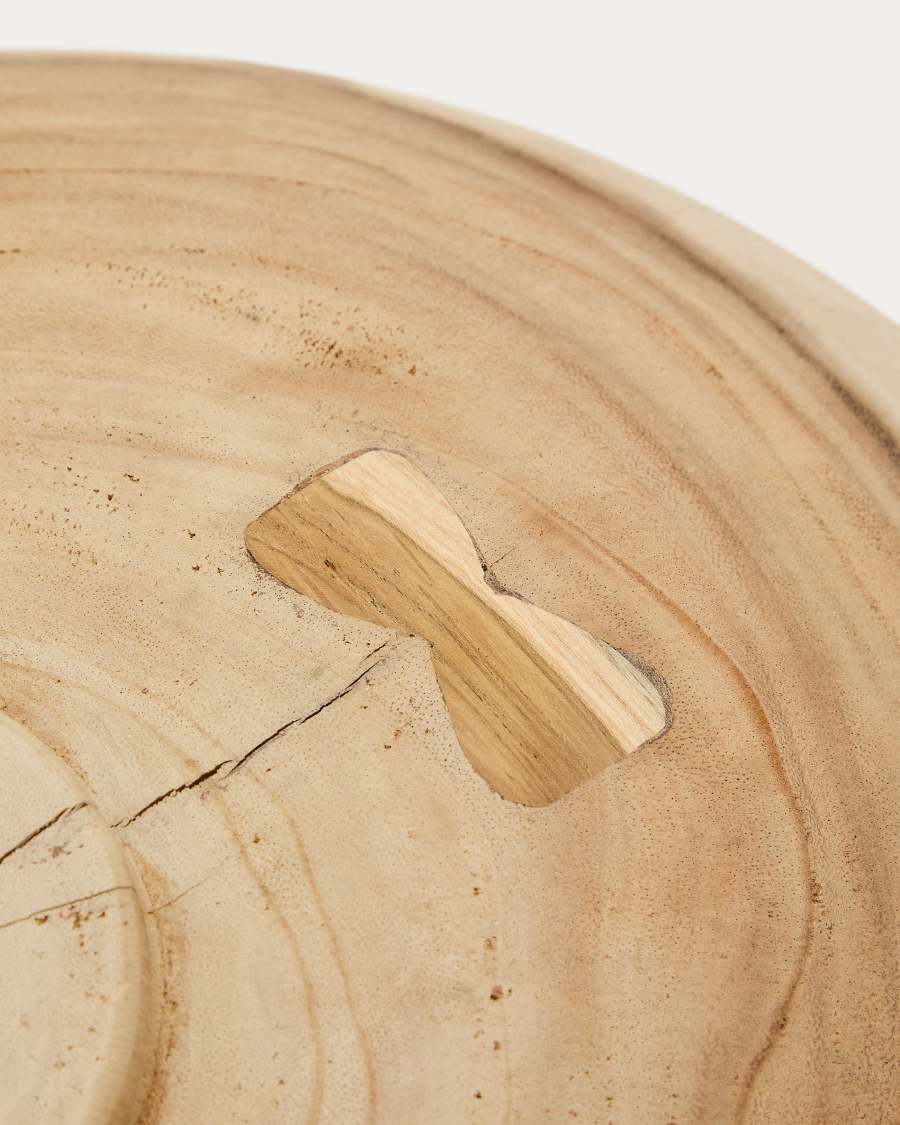 Mely Wanddeko aus massivem Munggur Holz Ø 45 cm