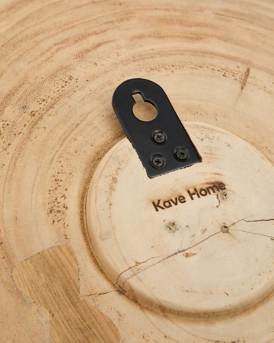 Mely Wanddeko aus massivem Munggur Holz Ø 45 cm