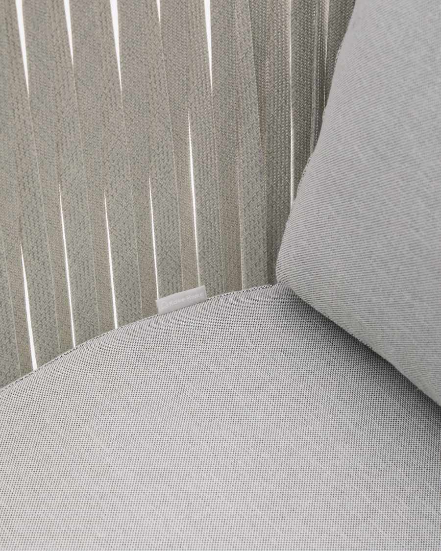 Saconca outdoor armchair in rope cord and grey galvanised steel