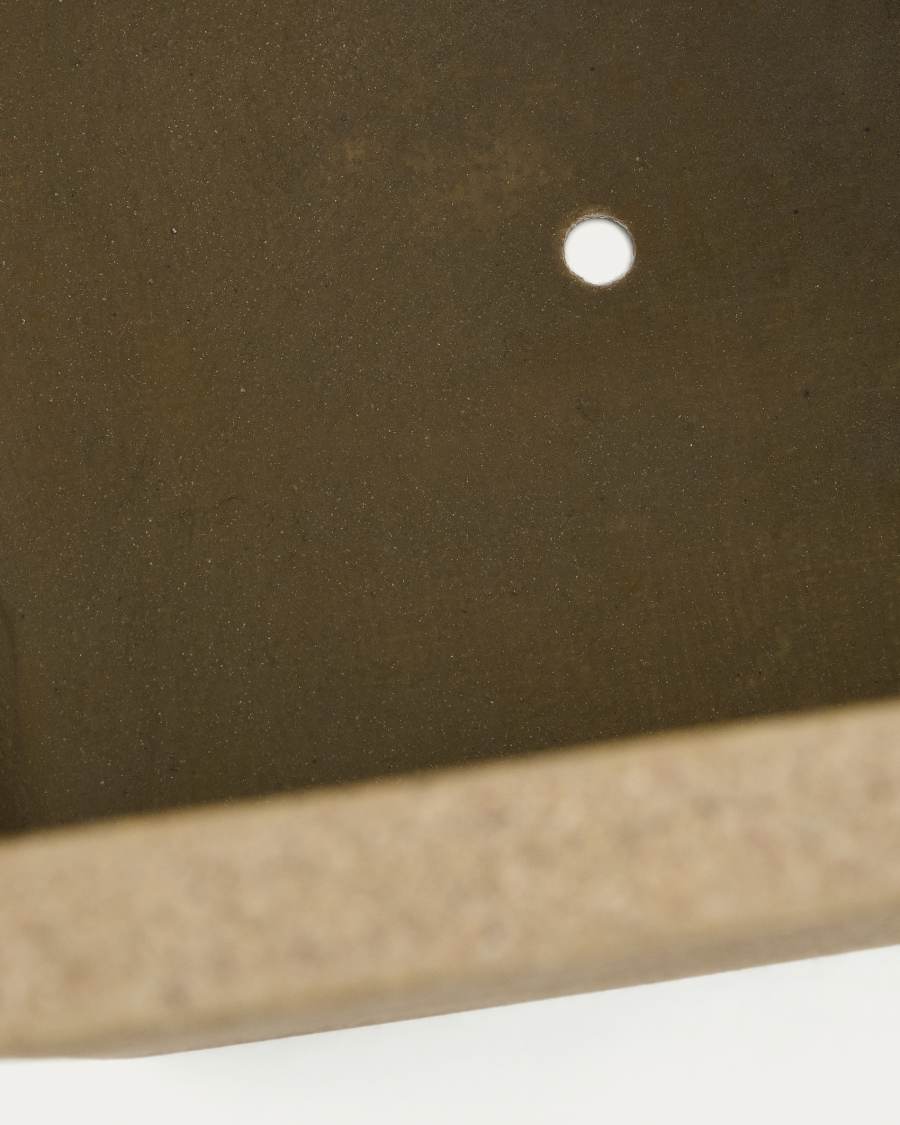 Set of 2 Minoa tall planters with mustard stone effect 44 x 44 cm