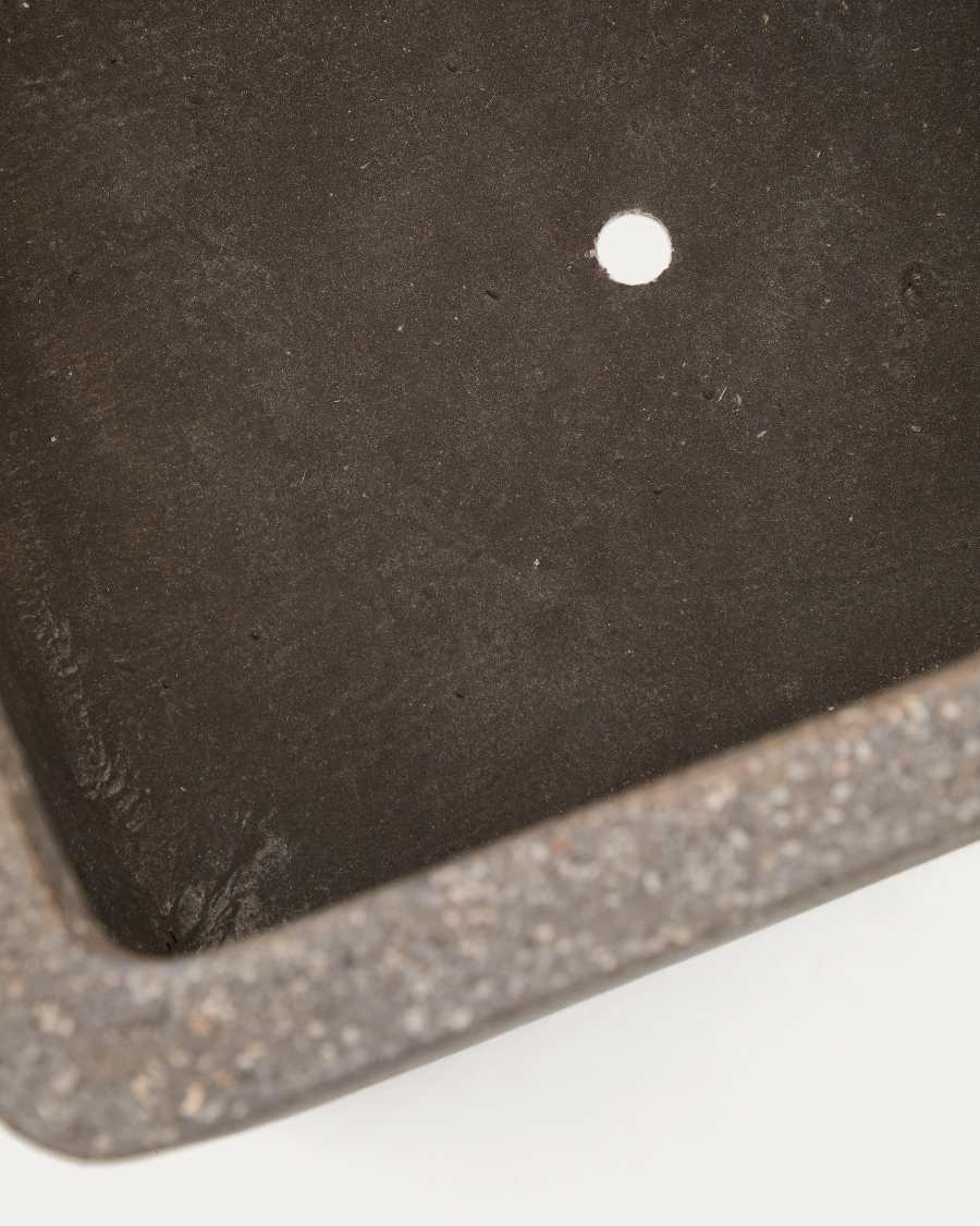 Set aus 2 Blumentöpfen Minoa in Steinoptik braun 44 x 44 cm