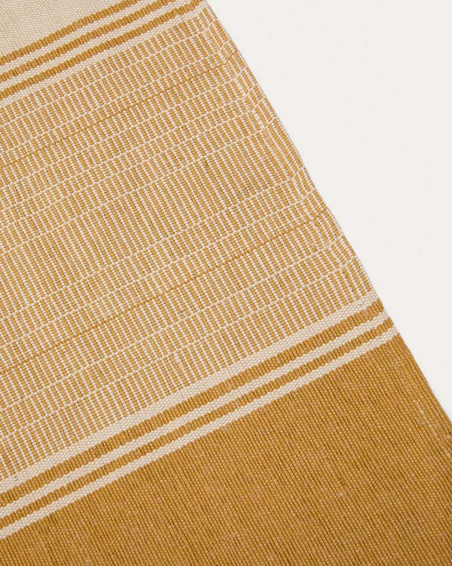 Zeyra mustard jute and cotton table runner 150 x 50cm