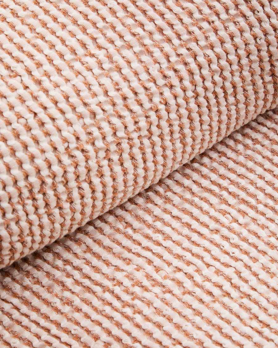 Decke Eria aus 100% Baumwolle in Beige 130 x 170 cm