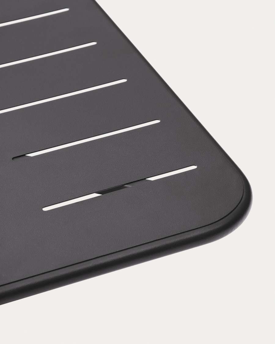 Outdoor-Tisch Brai aus dunkelgrau verzinktem Stahl 70 x 70 cm