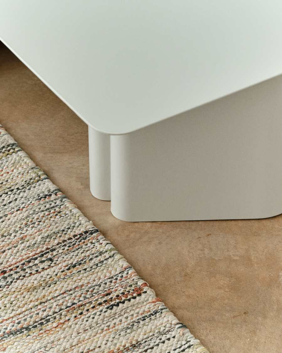 Table basse en fer gris Arvin 70 x 52 cm