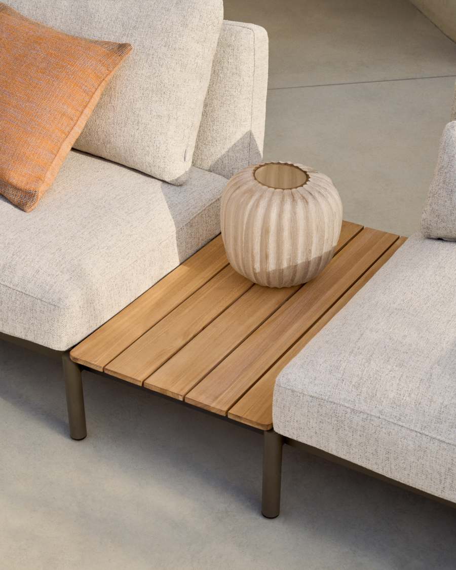 Lumia beige glass vase 27cm