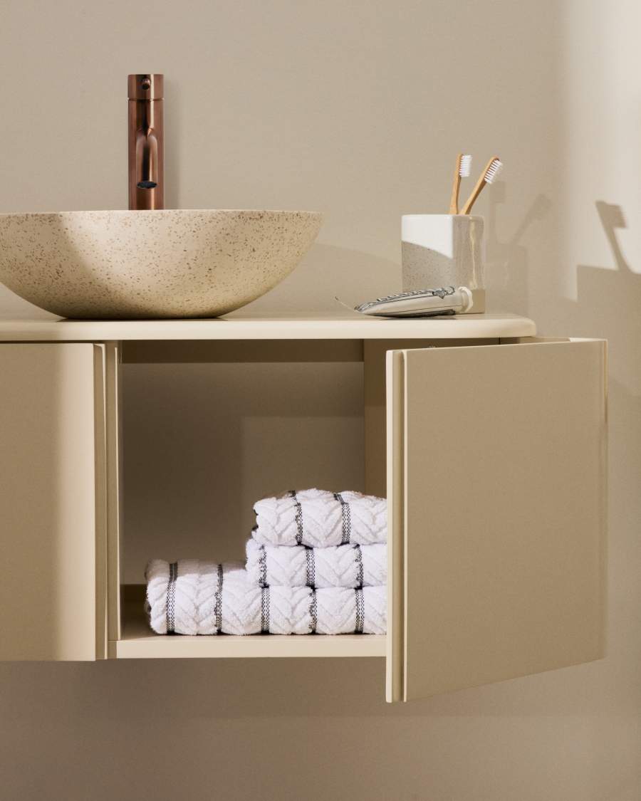 Rune bath towel 100% cotton jacquard white 70 x 140 cm