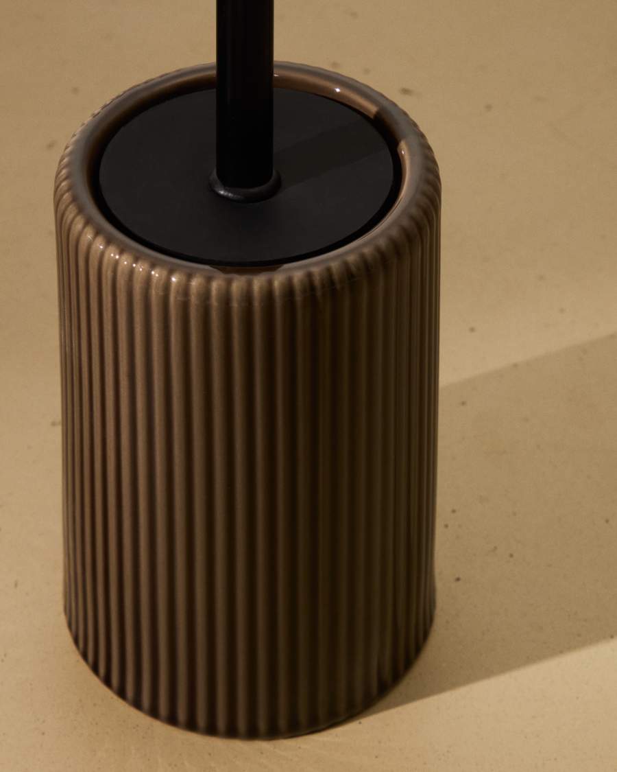 Toilettenbürste Selime aus braunem Steingut