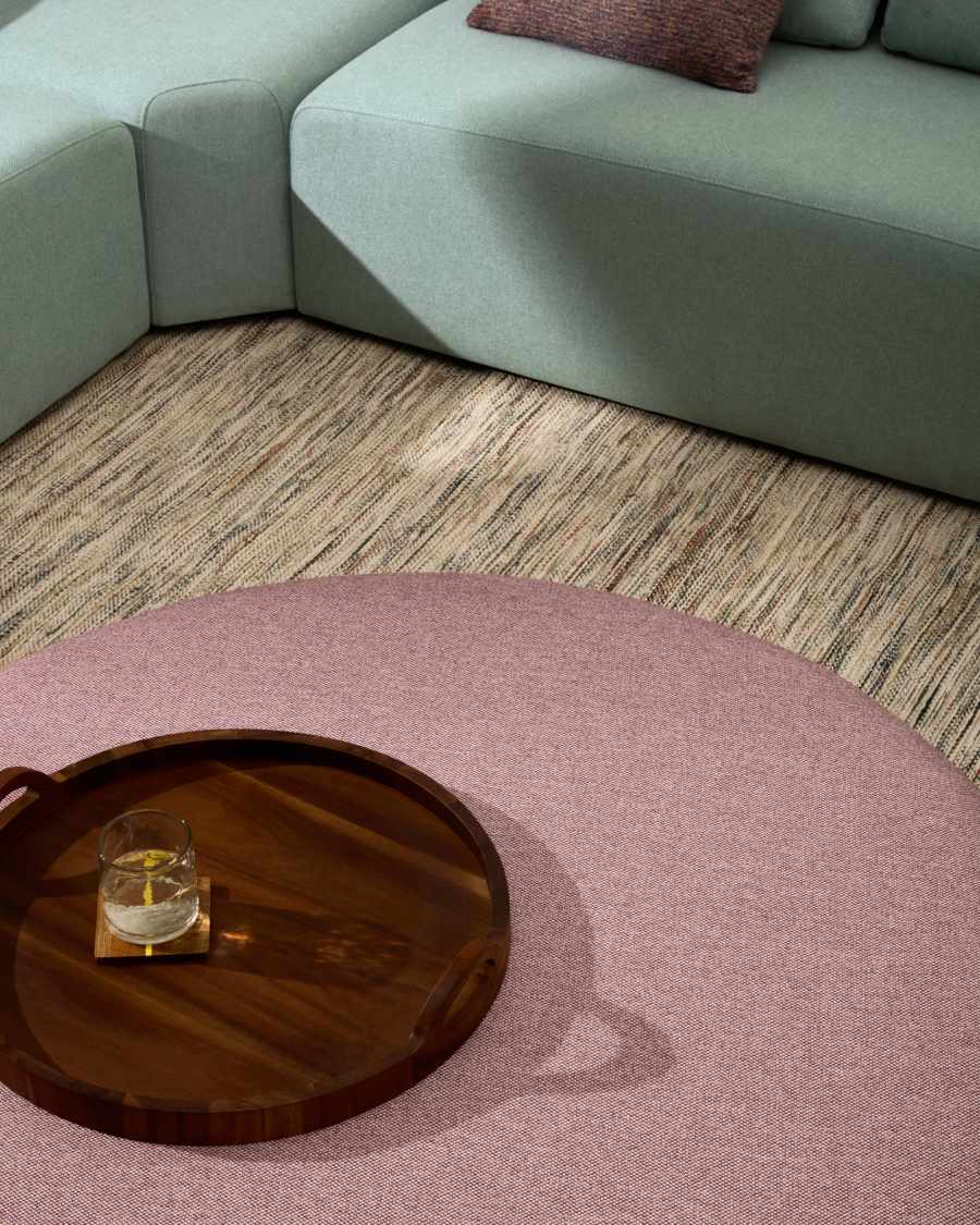 Fußablage mit abnehmbarem Bezug Kaeli violett Ø 120 cm