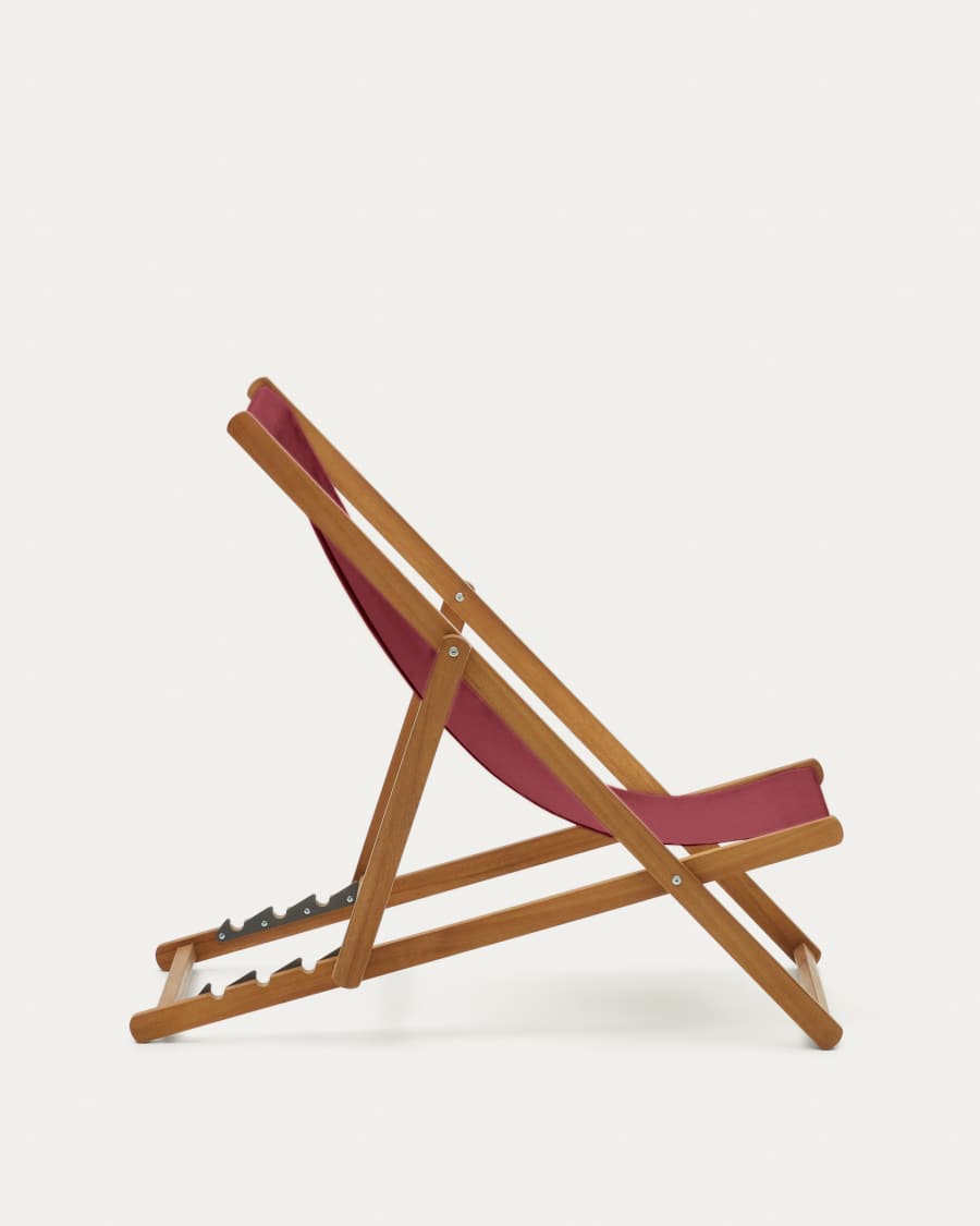 Amaca pieghevole da esterno Adredna maroon in 100% legno massiccio di acacia FSC