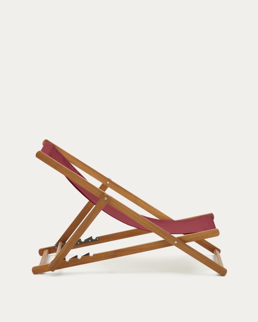 Amaca pieghevole da esterno Adredna maroon in 100% legno massiccio di acacia FSC