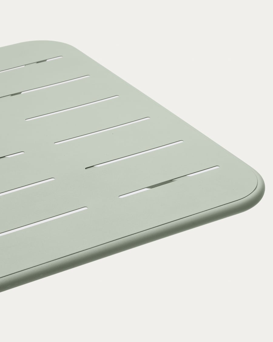 Tavolo da esterno Brai in acciaio zincato turchese 70 x 70 cm