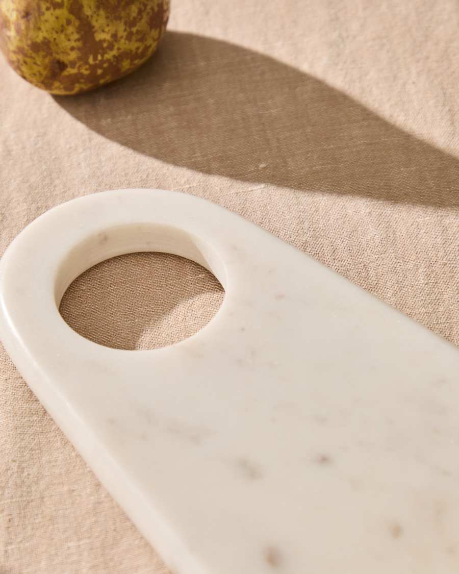 Tagliere da portata Zera in marmo bianco