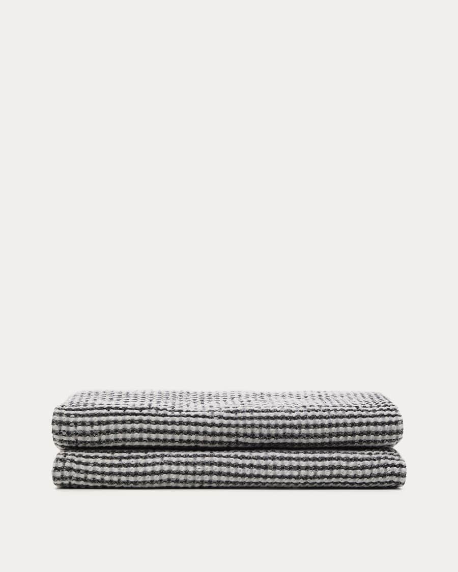 Couverture Eria 100 % coton bleue 130 x 170 cm